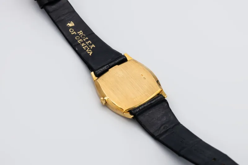 Rolex Cellini 31mm 18ct Yellow Gold Black Leather 3805 1984