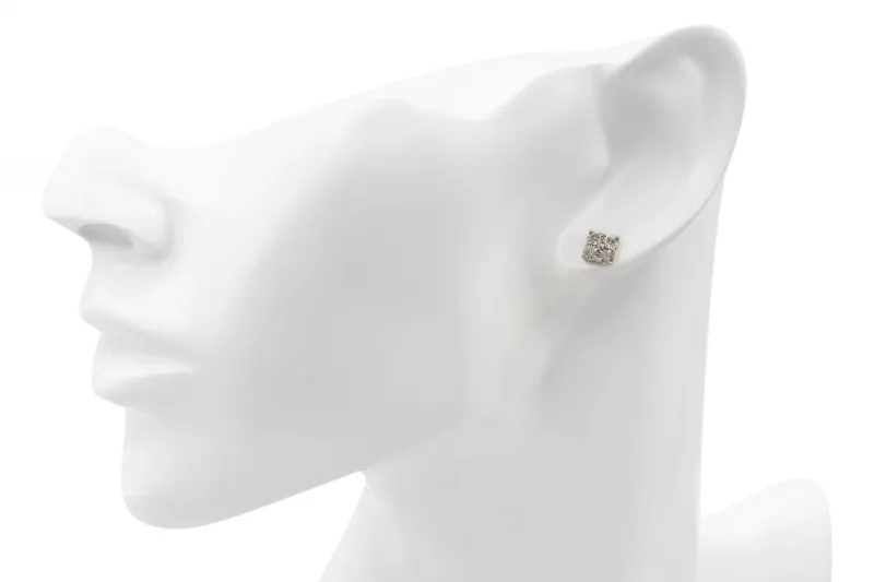 9ct Yellow Gold 4 Diamond Stud Earrings  0.20ct