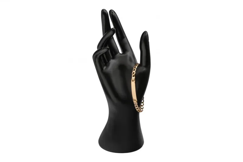 9ct Yellow Gold ID Curb  Bracelet 6.8g