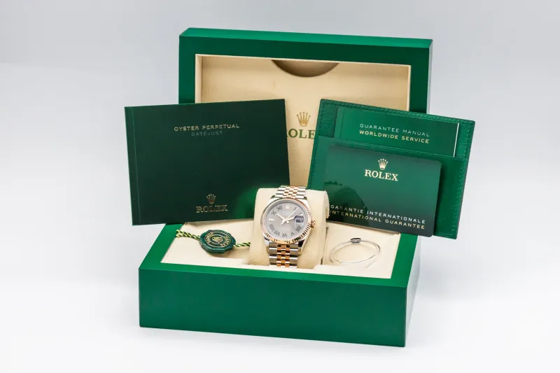Rolex DateJust 36mm 'Wimbledon' Steel & 18ct Rose Gold Jubilee 126231 2021