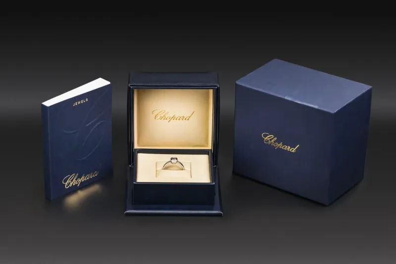 Chopard Miss Happy White Gold & Diamond Heart Ring 0.14ct