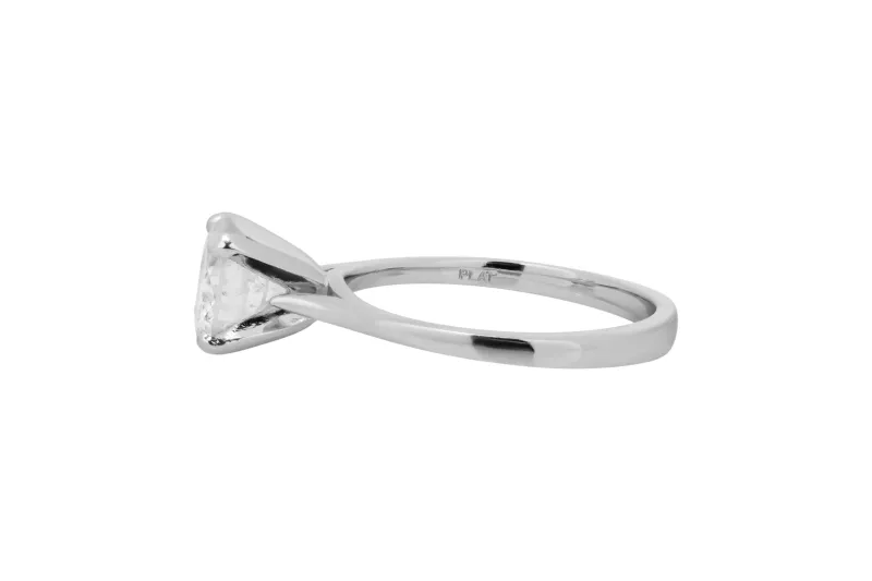 Platinum Brilliant Round Diamond Engagement Ring 1.27ct
