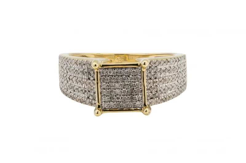 9ct Yellow Gold Diamond Ring 0.54ct 4.6g
