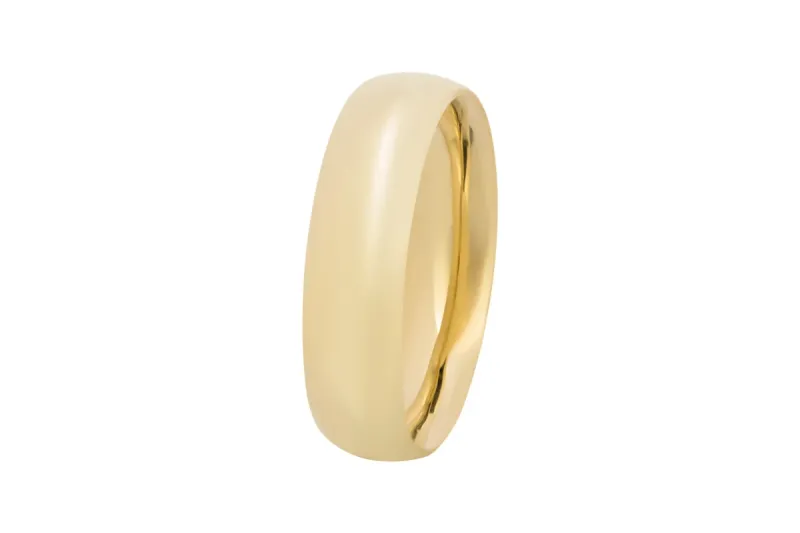 9ct Yellow Gold D-Shape Wedding Band 1.5g