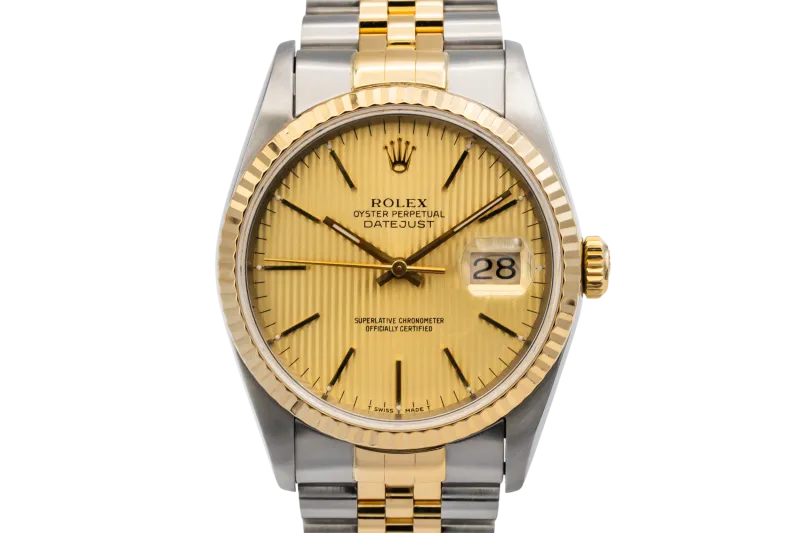 Rolex DateJust 36mm Steel & 18ct Yellow Gold Jubilee 16233 1993