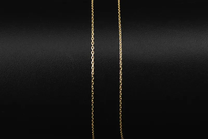 14ct Yellow Gold Thin Anchor Link Chain 17"