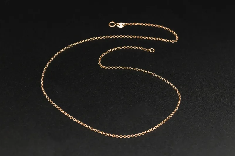 9ct Rose Gold Belcher Chain 15" 1.7g