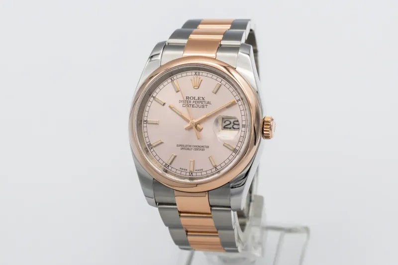 Rolex DateJust 36mm Steel & 18ct Rose Gold Oyster 116201 2015