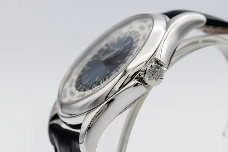 Patek Philippe World Time Navy Leather 39mm 5130P-001 2008 UNWORN