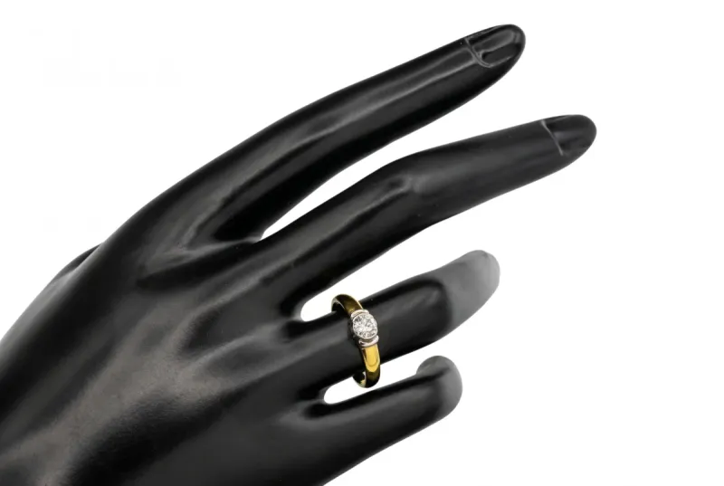 18ct Yellow Gold Single Stone Diamond Ring 0.43cts