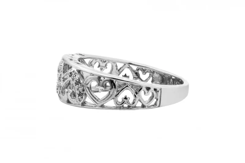 9ct White Gold Diamond Ring 0.05cts