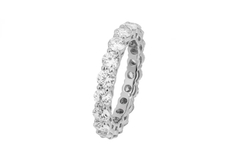 Platinum Diamond Eternity Ring 3.77ct G VS 6.5g