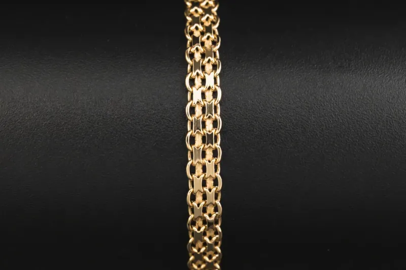 9ct Yellow Gold Bracelet 7.5" 7.4g