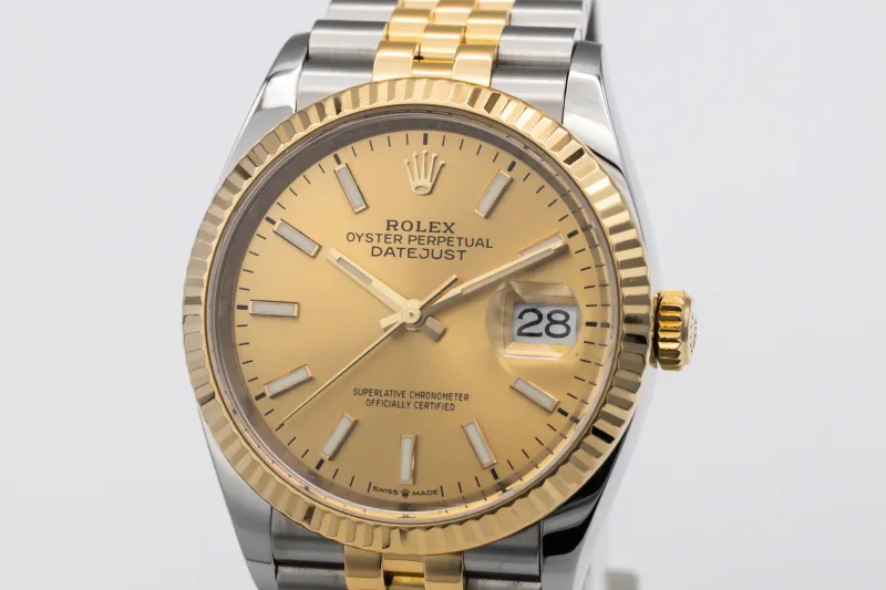 Rolex DateJust 36mm Steel & 18ct Yellow Gold Jubilee 126233 2018
