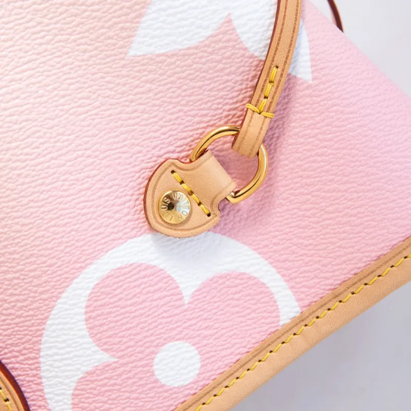 Louis Vuitton Monogram By The Pool Neverfull MM Rose Escale Bag