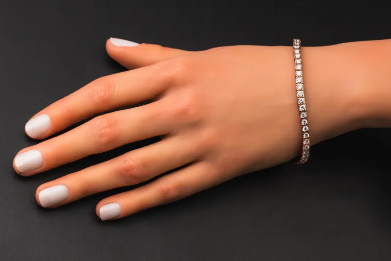 9ct Rose Gold Lab Grown Brilliant Cut Diamond and Ruby Bracelet 5.27ct