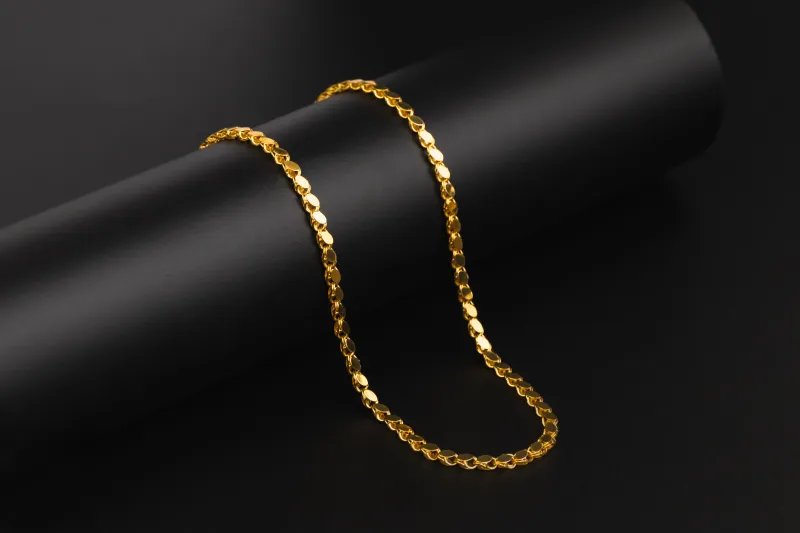 14ct Yellow Gold Garibaldi Link Statement Chain Necklace