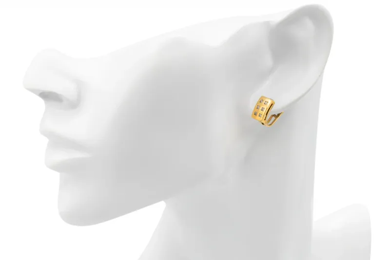 18ct Yellow Gold Diamond Cluster Stud Earrings 0.36ct
