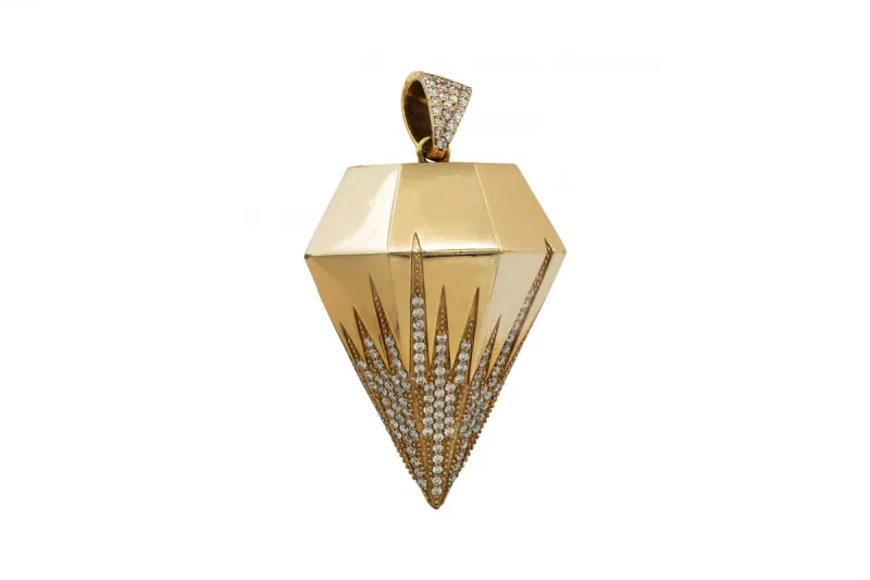 9ct Yellow Gold "The Diamond Box" Diamond Pendant 1.65cts