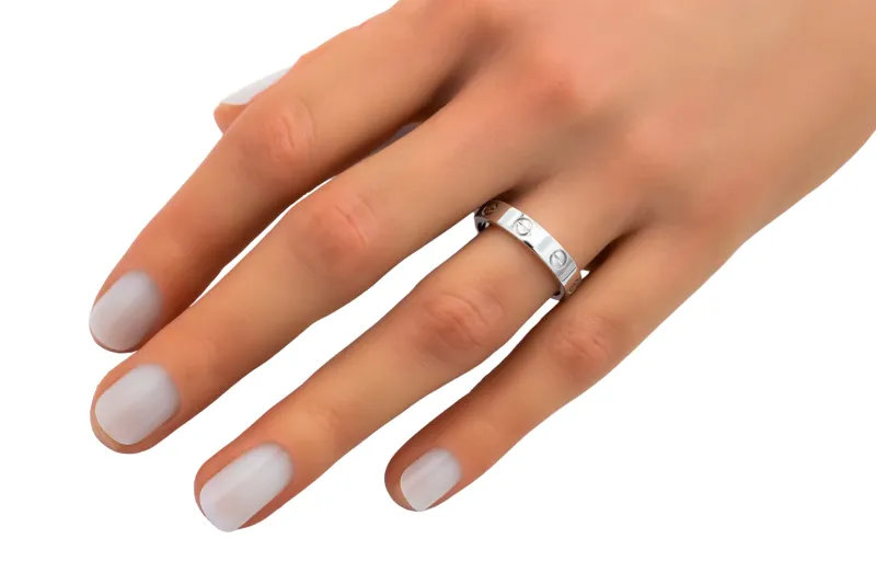 Cartier LOVE Wedding Band 18ct White Gold Size 55 (N)