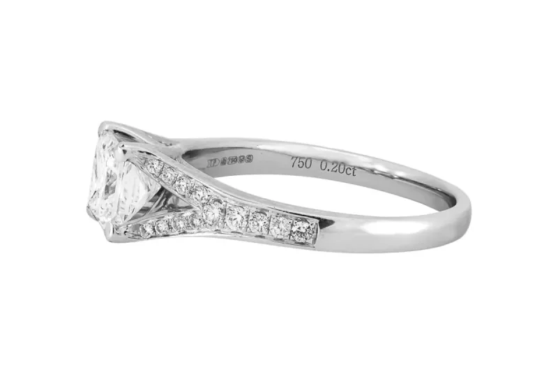 18ct White Gold Diamond Engagement Ring 1.12ct I VVS2 EGL Certified