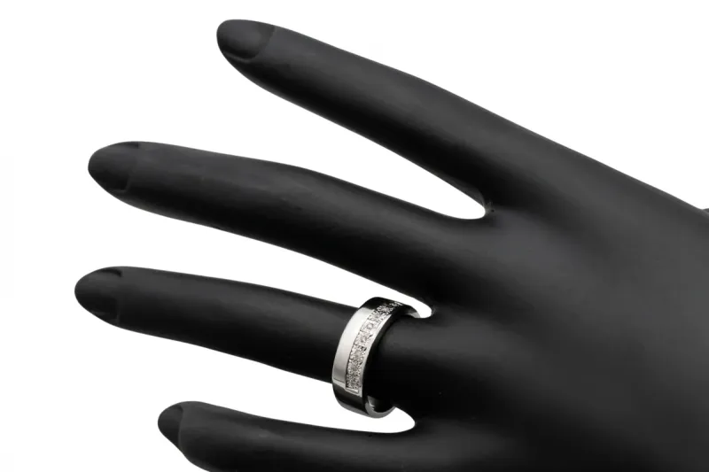 9ct White Gold Diamond Wedding Band 0.05ct