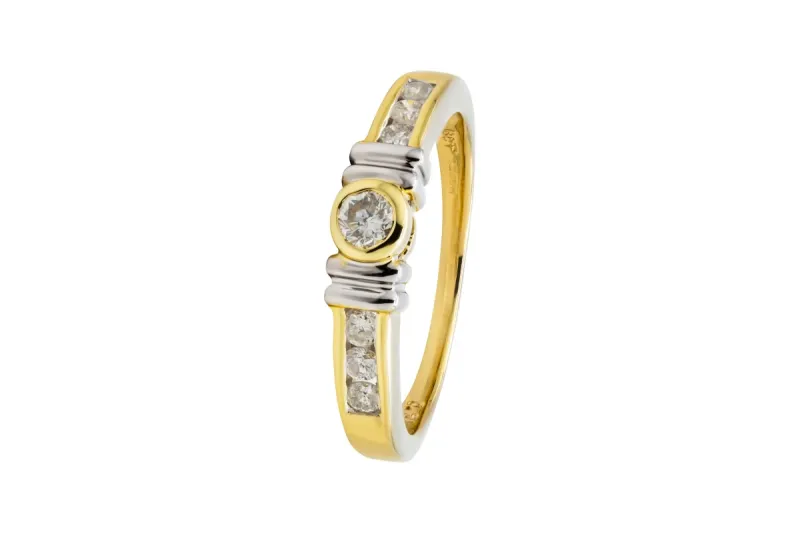 18ct Yellow Gold Solitaire Engagement Ring 0.35ct