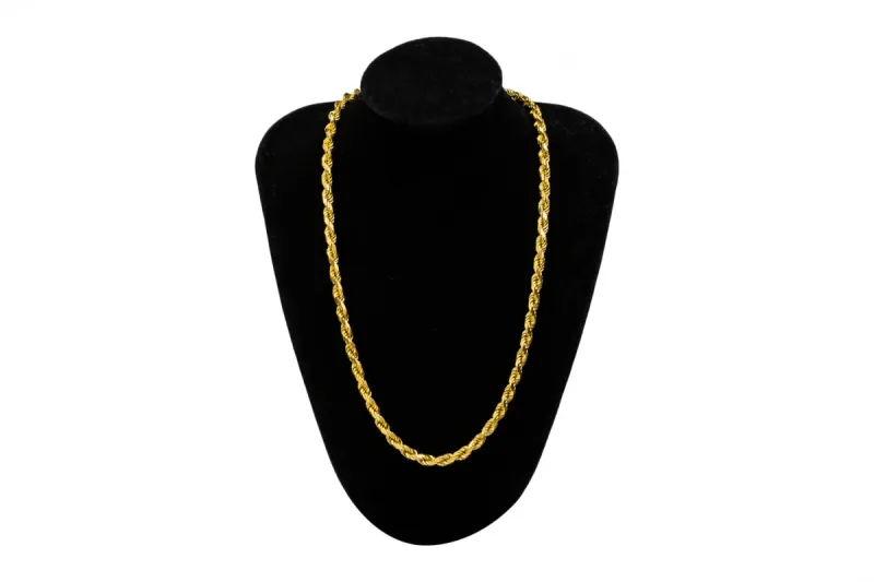 9ct Yellow Gold Solid Rope Chain 30g