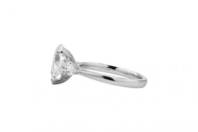 Platinum Engagement Diamond Ring 1.61ct F VVS IGI Certified Above Earth