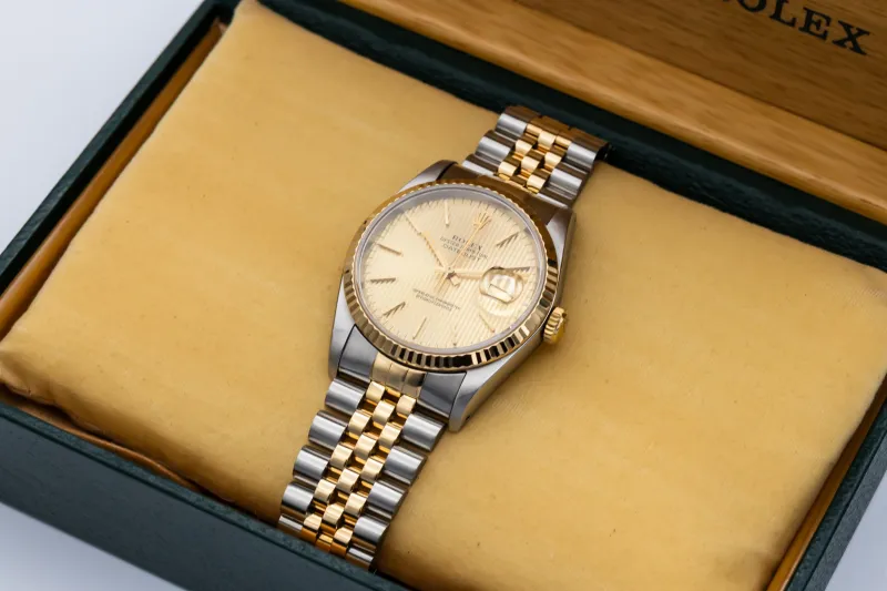 Rolex DateJust 36mm Steel & 18ct Yellow Gold Jubilee 16233 1993