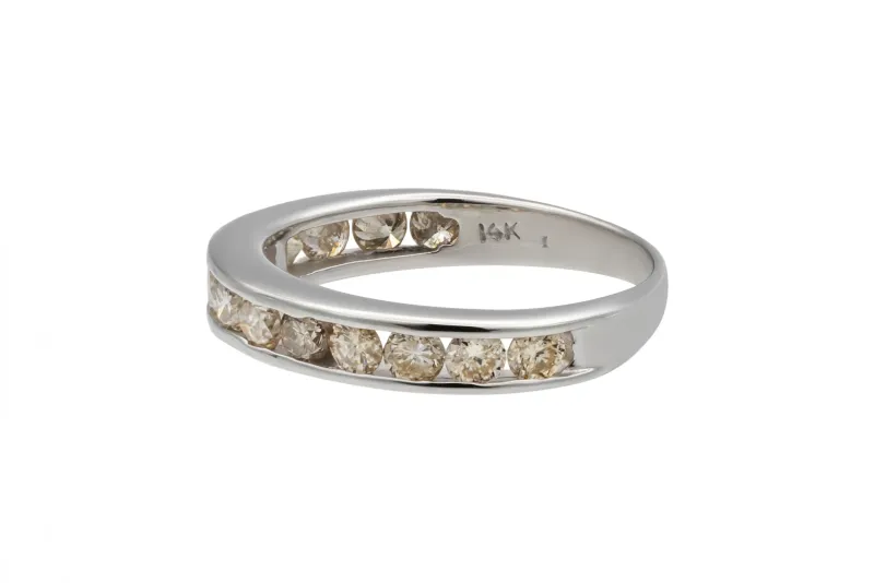 14ct White Gold Channel Set Diamond Eternity Wedding Band 0.50ct 2.6g