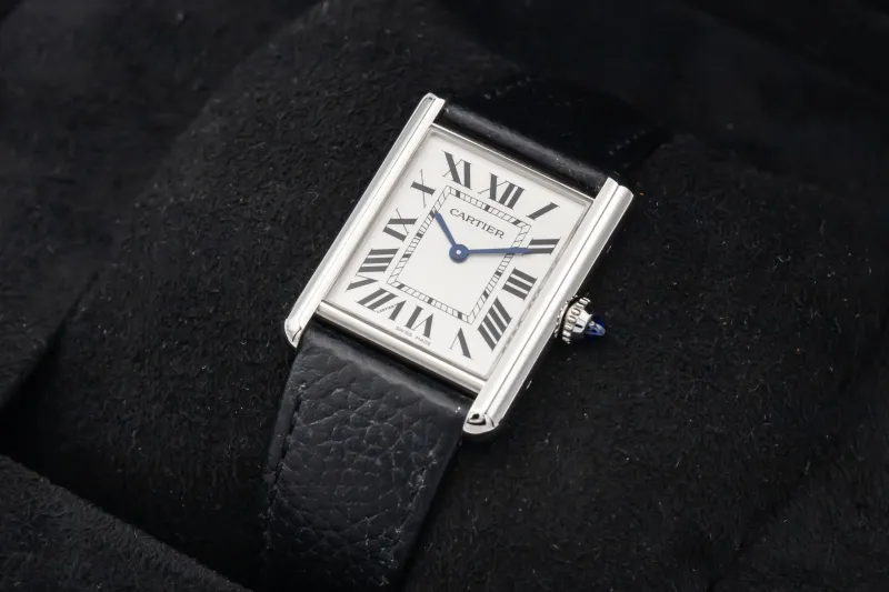 Cartier Tank Must SolarBeat 33.7x25.5mm Black Leather WSTA0090 Circa 2023