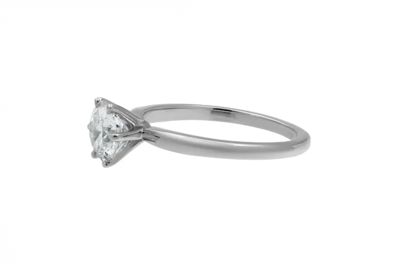 18ct White Gold Round Lab Diamond Engagement Ring 1.00ct GIA Certified