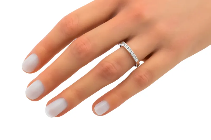 9ct White Gold Eternity Diamond Ring  0.15ct