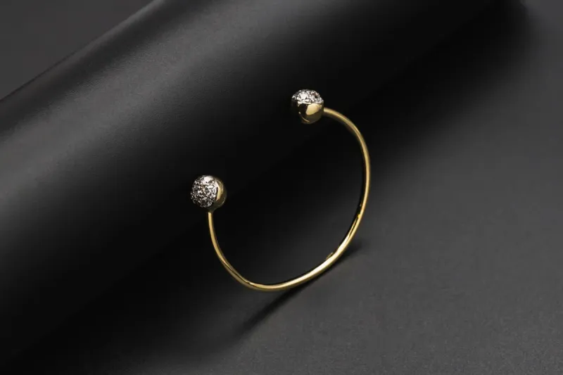 9ct Yellow Gold Baby Cubic Zirconia  Bangle 6g