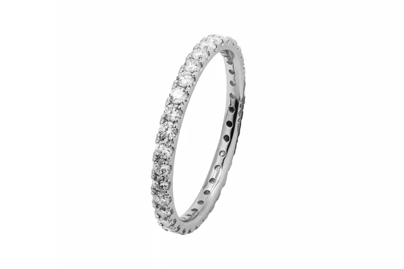 Platinum Diamond Eternity Ring Elegant Full Set Band 0.67ct