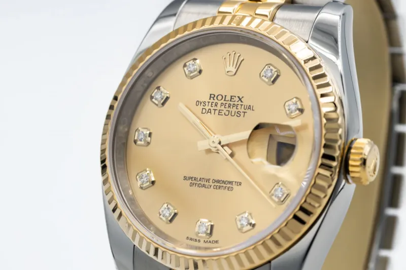 Rolex DateJust 36mm Stainless Steel & 18ct Yellow Gold Jubilee 116233 2015