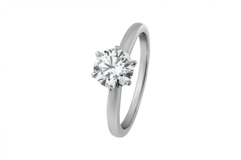 18ct White Gold Round Lab Diamond Engagement Ring 1.00ct GIA Certified