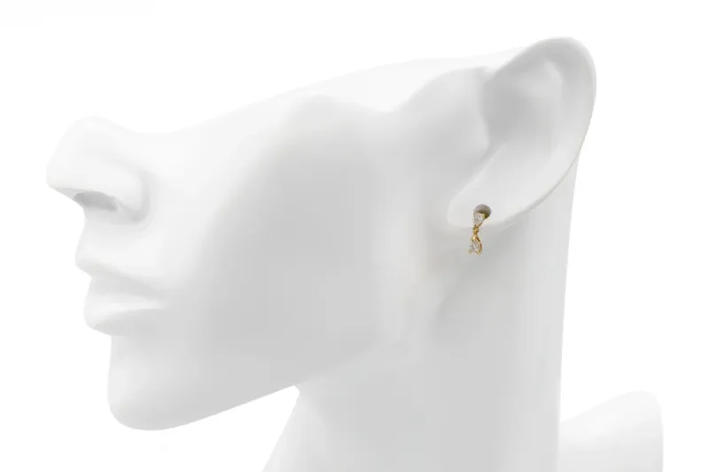 18ct Yellow Gold Drop-Down Pear Shape Diamond Earrings 0.50ct