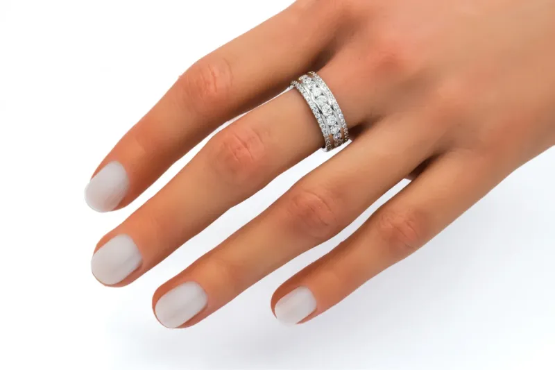Platinum Round Brilliant Diamond Eternity Ring 1.16ct