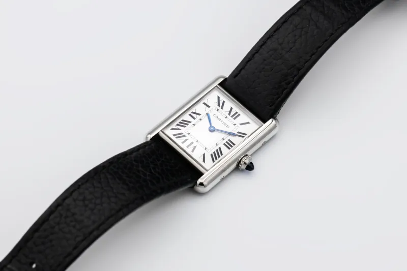Cartier Tank Must Large 25.5mm Black Leather WSTA0041 2023