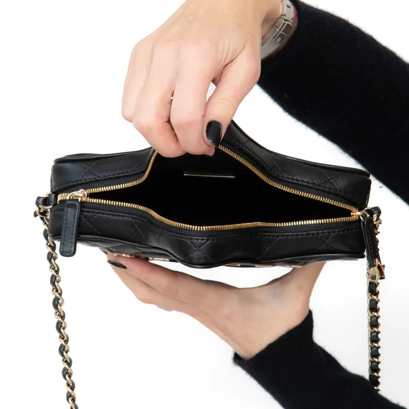 Chanel Black Leather Limited Edition Star Handbag