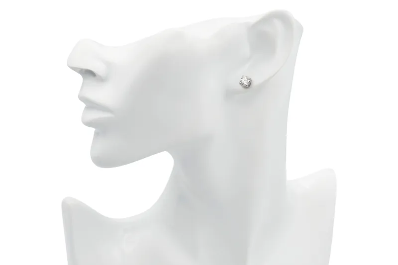 9ct White Gold Lab Grown Brilliant Cut Diamond Stud Earrings 2.23ct