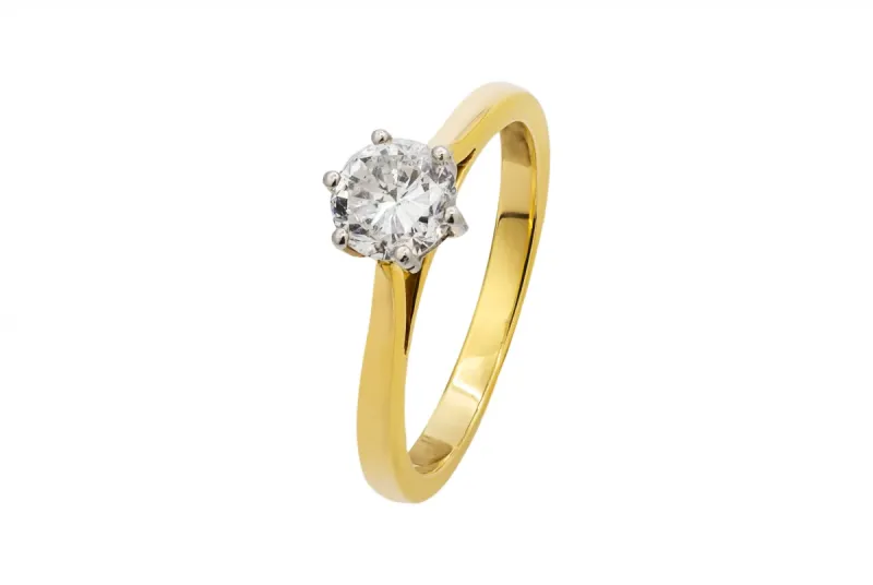 18ct Yellow Gold Diamond Ring 0.60cts