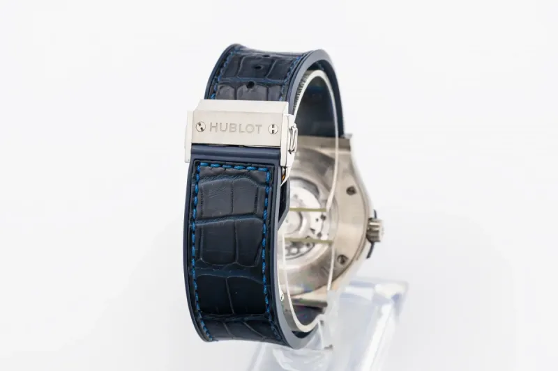 Hublot Classic Fusion 45mm Blue Rubber Bracelet 511.NX.7170.LR 2017