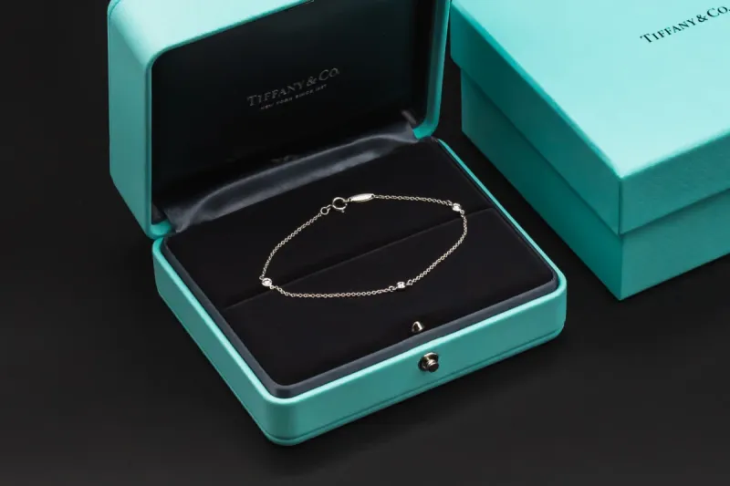 Tiffany & Co. Elsa Peretti Diamond By The Yard Bracelet In Platinum 0.15ct
