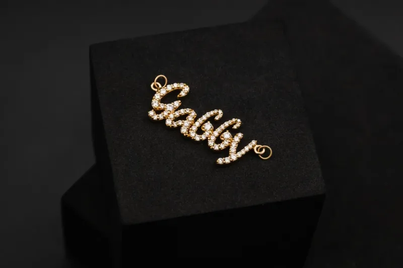 9ct Yellow Gold Diamond Gabby Name Pendant 3.1g