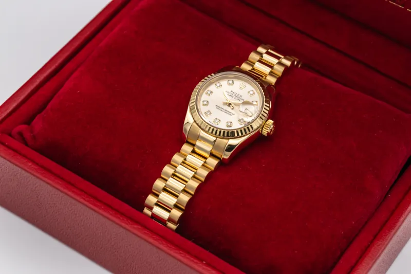 Rolex Lady DateJust 26mm 18ct Yellow Gold Presidential 179178 2005