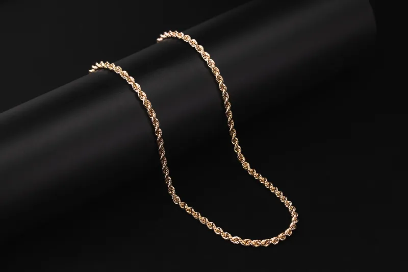 9ct Yellow Gold Rope Chain 22" 3.3mm 18.74g