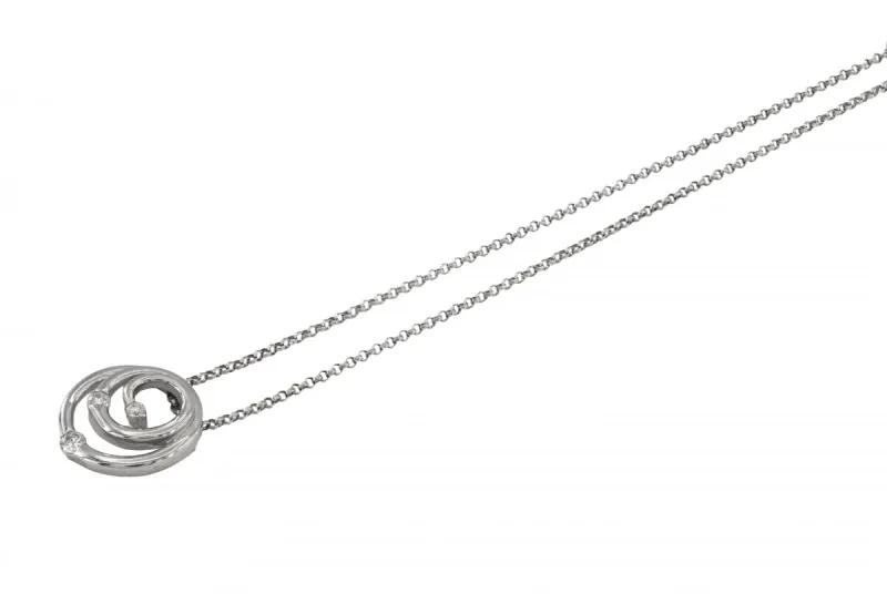 18ct White Gold Diamond Set Necklace 0.43ct
